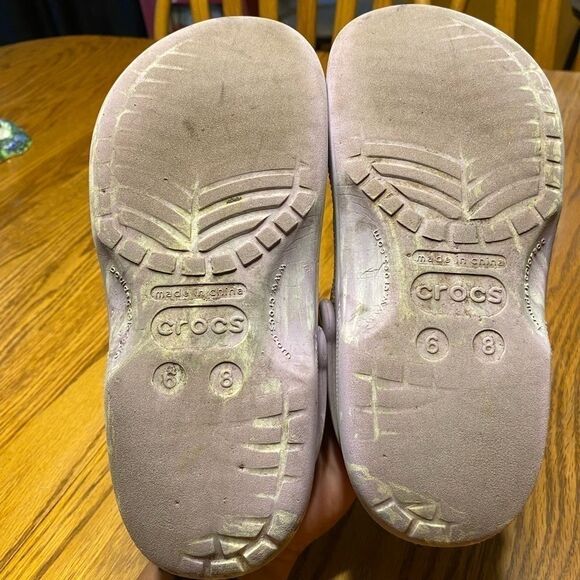 Crocs purple marbled clogs-women’s size 8 - Picture 8 of 9